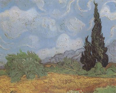 Vincent Van Gogh Wheat Field with Cypresses (nn04) Norge oil painting art